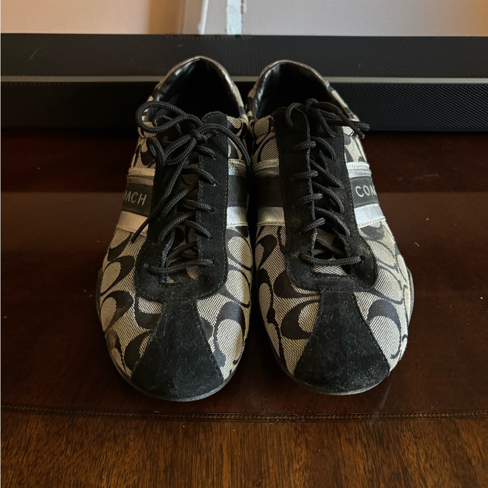 Coach Monogram Black and Gray Sneakers